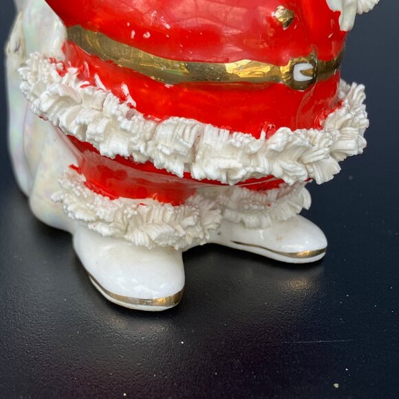 Inarco Small Spaghetti Trim Santa Planter E-1252/R - Picture 9 of 14